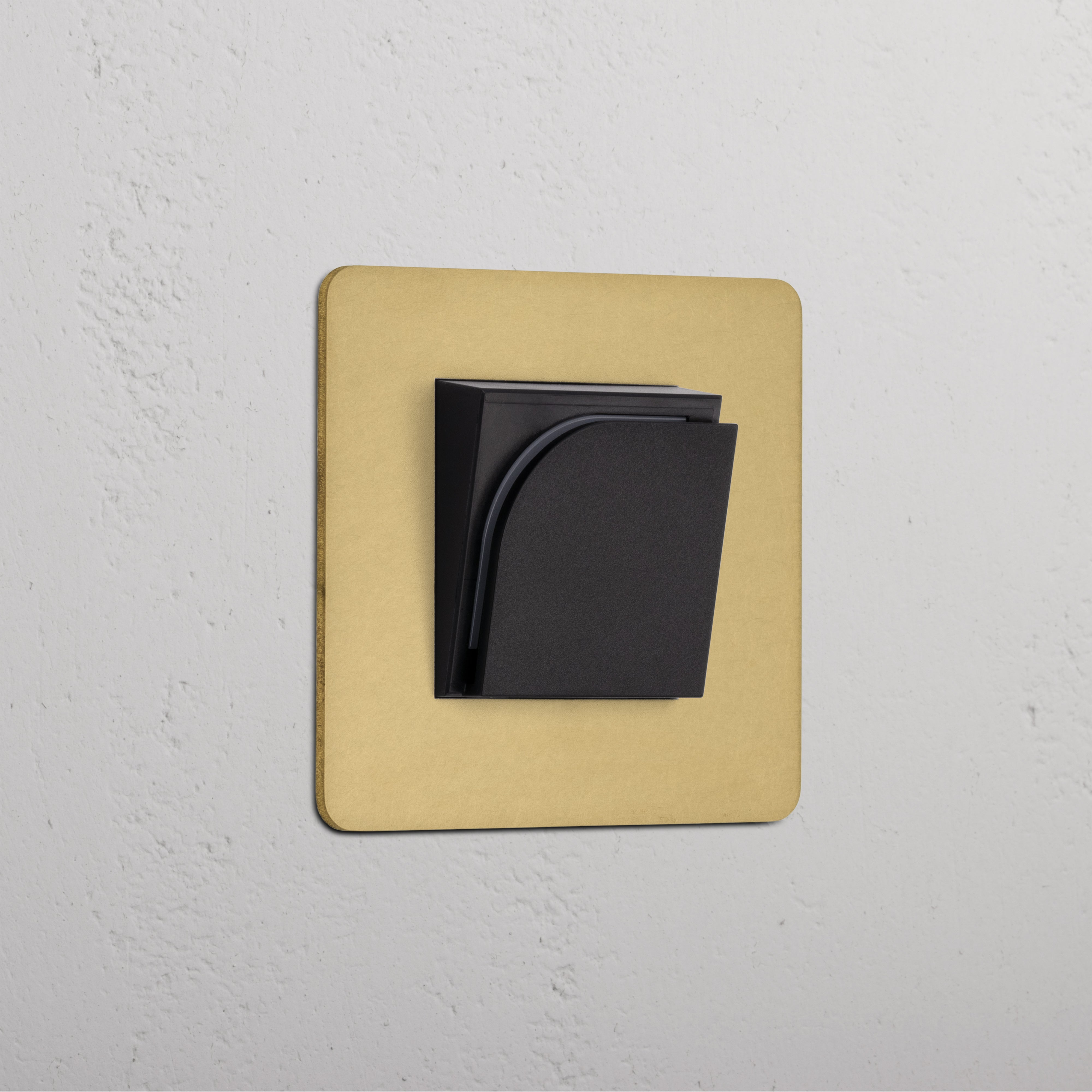 Single Hotel Key Card Switch - Antique Brass Black