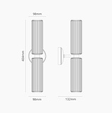 Claremont Medium Wall Light Fluted Glass - Polished Nickel