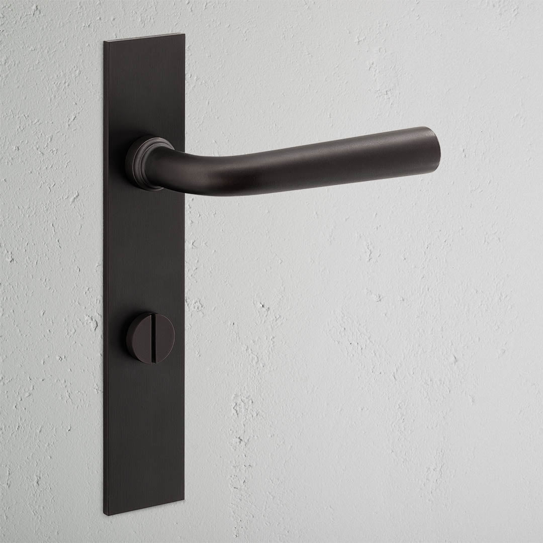 Apsley Long Plate Sprung Door Handle & Thumbturn - Bronze