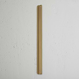 Oxford Edge Pull Handle 384mm Antique Brass Finish on White Backgroundright Facing Front View
