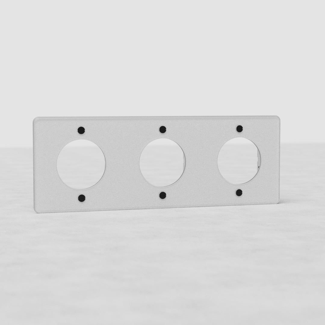 Triple Module Plate Round EU - Clear Black