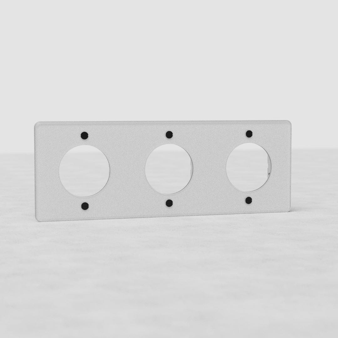 Triple Module Plate Round EU - Clear Black