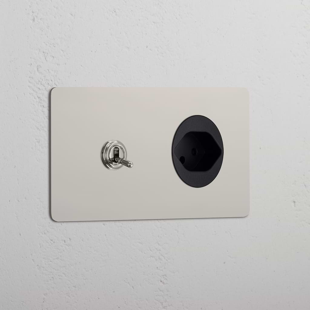 Double Toggle & Swiss Module Round - Polished Nickel Black 
