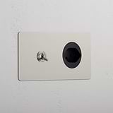Double Toggle & Swiss Module Round - Polished Nickel Black 