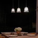 Richmond Medium Pendant Light Fluted Glass - Polished Nickel