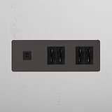 Triple USB 30W & 4x Bipasso Module - Bronze Black