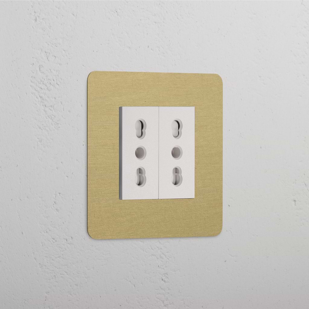 Single 2x Bipasso Module - Antique Brass White