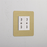 Single 2x Bipasso Module - Antique Brass White