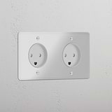 Double 2x Danish Module - Clear White
