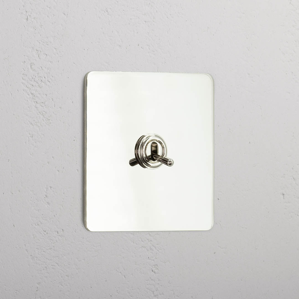 Intermediate Light Toggle Switch: Polished Nickel Single Toggle Switch (Int)