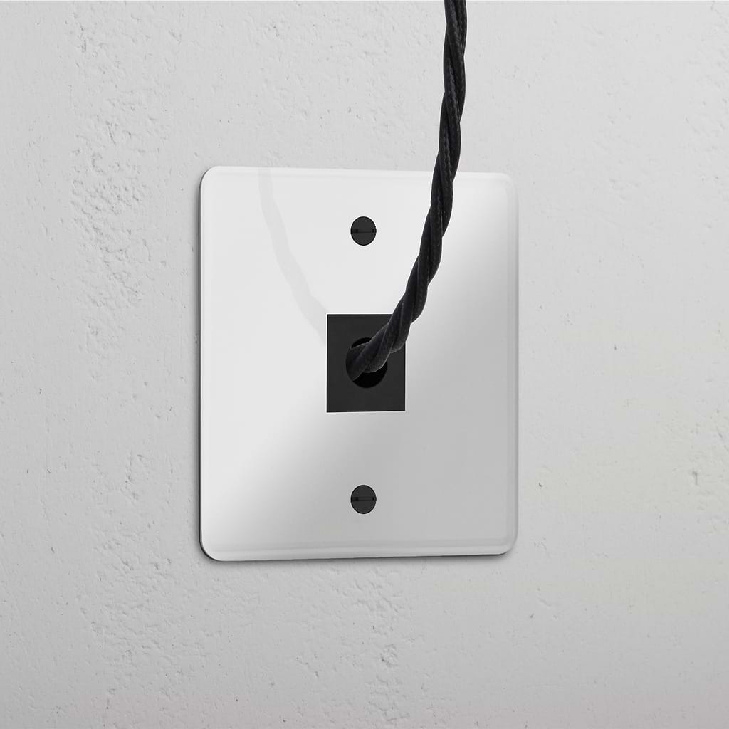Single Cable Outlet - Clear Black  