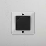 Single Hotel Key Card Switch - Clear Black