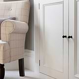 2X Bronze Bayswater Furniture Knob on White Cupboard