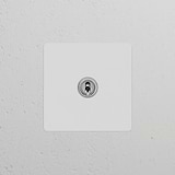 Single Toggle Switch in paintable polished nickel finish; designed to blend with any decor. Suitable for single switches.