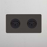 Double 2x Swiss Module Round - Bronze Black
