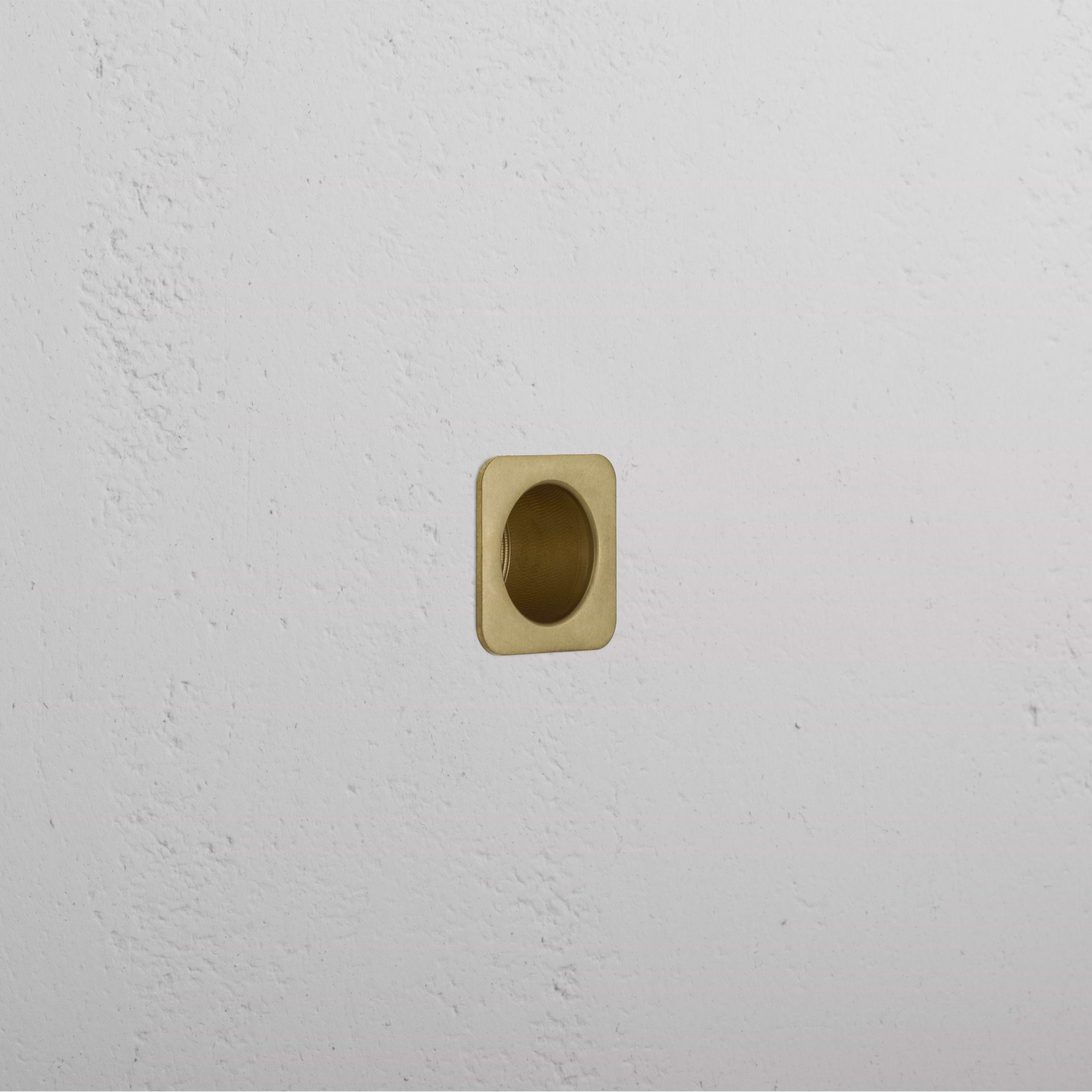 Regent Recessed Edge Pull - Antique Brass 