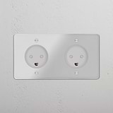 Double 2x Danish Module - Clear White