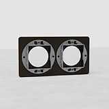 Double Module Plate Round EU - Bronze