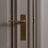 Clayton Long Plate Unsprung Door Handle - Antique Brass