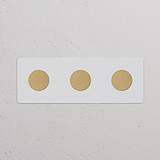 Triple 3x Multiway Dimmer Switch – Paintable Antique Brass