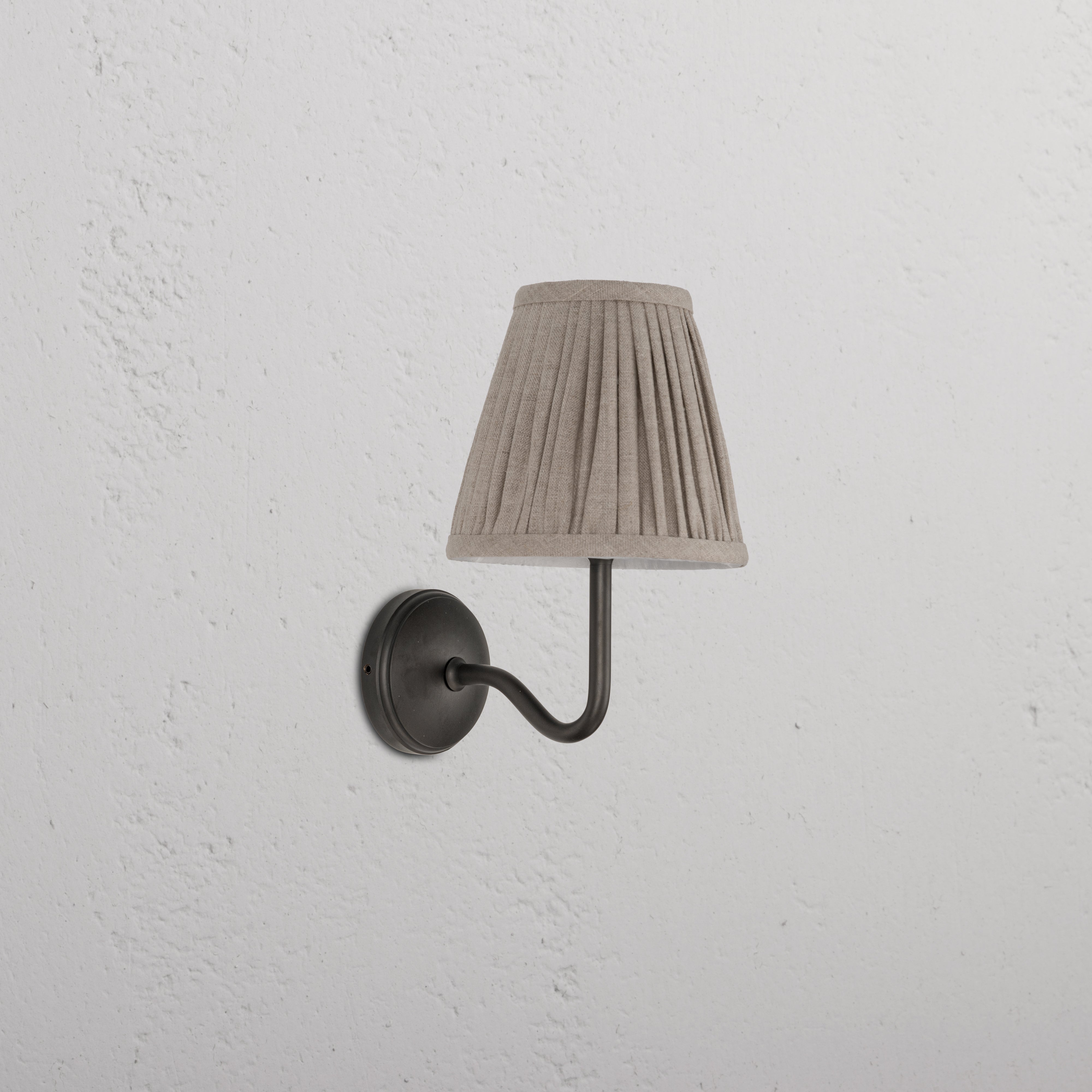 Malvern Small Wall Light Natural Beige - Bronze 