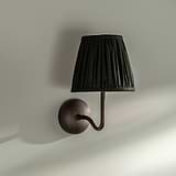 Medium Malvern Wall light in Deep Green at an angle and affixed to a wall 