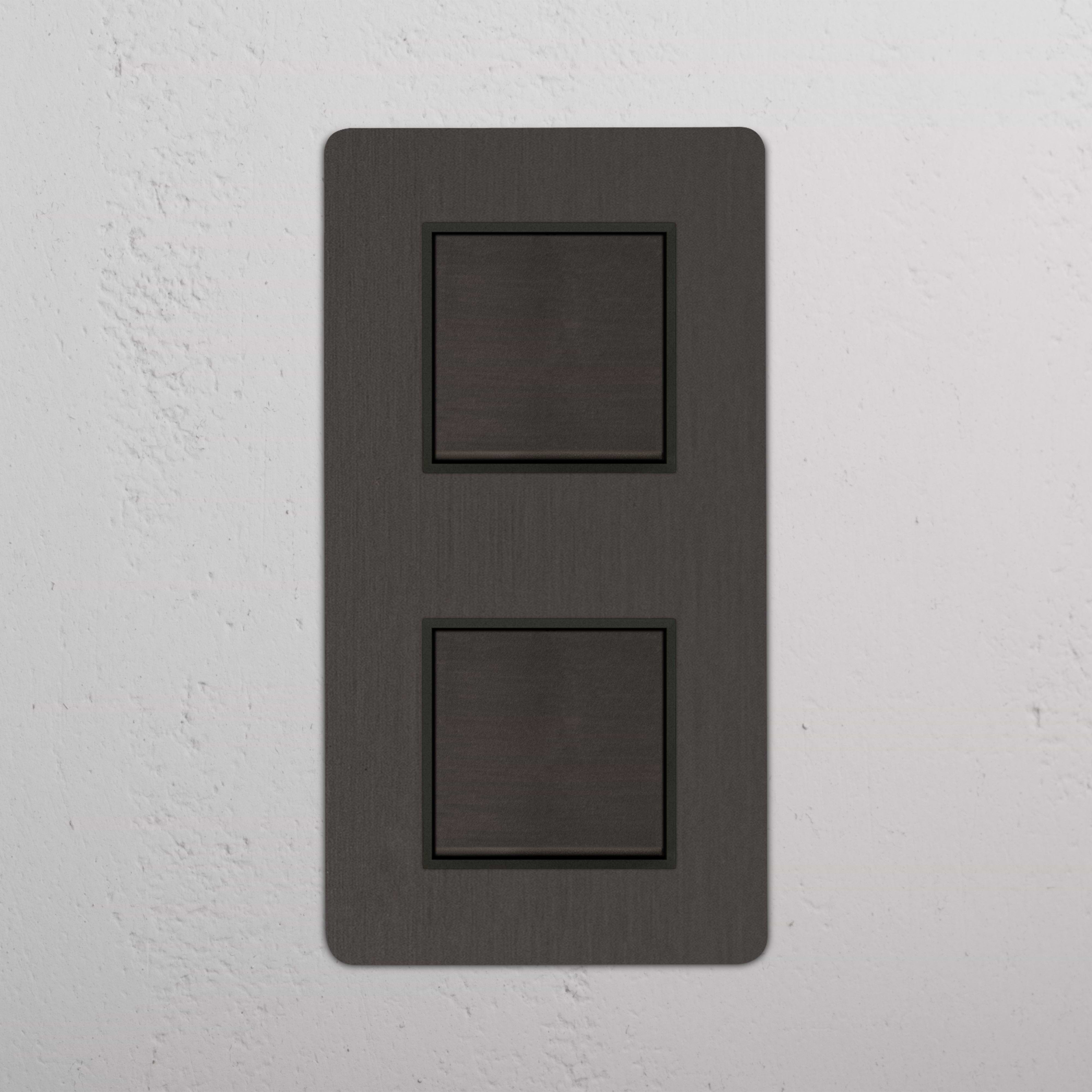 Double 2x Vertical Rocker Switch | Bronze | Switches & Sockets