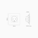 Single Danish Type K Power Module Round - Paintable White