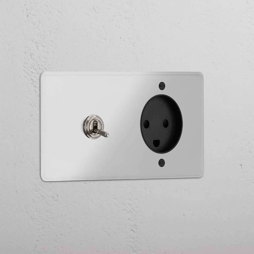Double Toggle & Danish Module Round - Clear Polished Nickel Black 