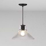 Hammersmith Medium Pendant Light Fluted Glass - Bronze