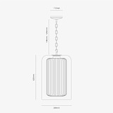 Windsor Large Pendant Light Opal Glass - Polished Nickel