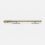Southbank Casement Window Stay 275mm Antique Brass Finish on White Background Front Facing