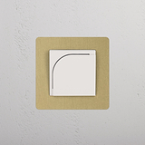 Single Hotel Key Card Switch - Antique Brass White