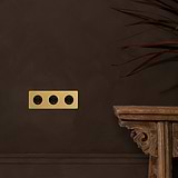 Triple 3x Danish Module - Antique Brass Black