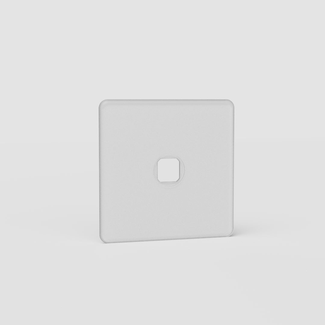 Single Switch Plate EU in Clear - Minimalist Light Switch Gear