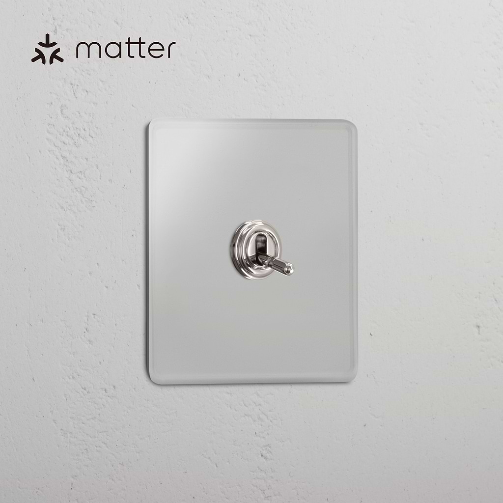 Single Smart Retractive Toggle Switch – Clear Polished Nickel