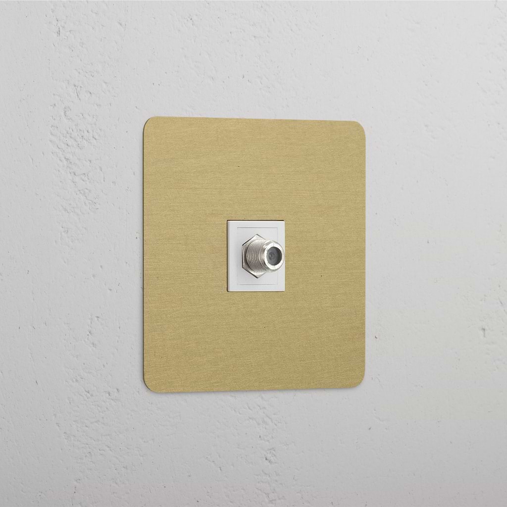 Single Satellite Module in Antique Brass White - Excellent Reception