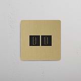 Single HDMI Module, Stylish Antique Brass Black on White Background