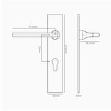 Clayton Long Plate Sprung Door Handle & Euro Lock – Polished Nickel 