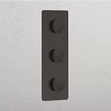 Triple 3x Vertical Multiway Dimmer Switch – Bronze