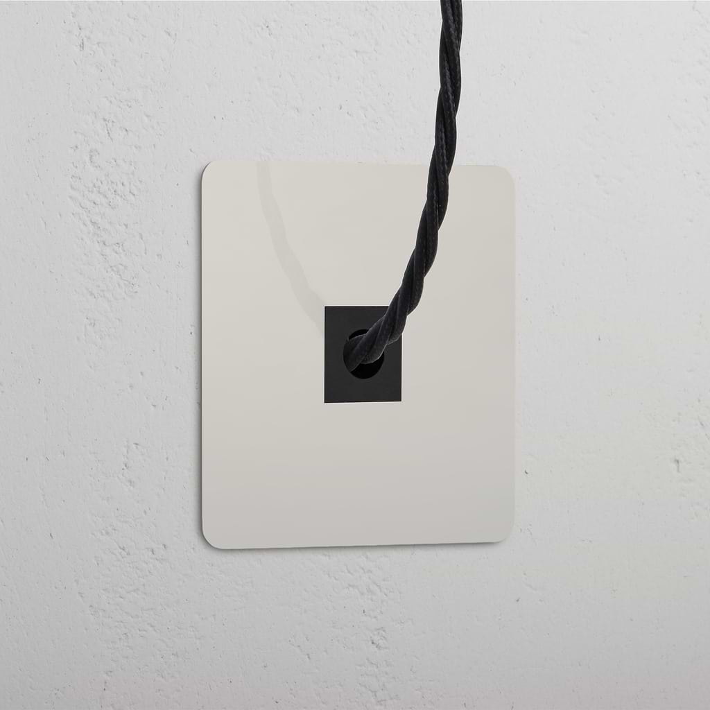 Single Cable Outlet - Polished Nickel Black  