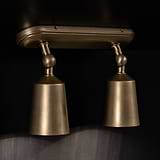 Baylis Double 50mm Spotlight - Antique Brass