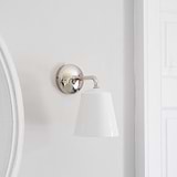 Luxury Light Fine Porcelain - Mirrorside Polished Nickel Installed on Wall in Bathroom