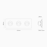 Triple 3x Swiss Type J Power Module Round - Paintable White
