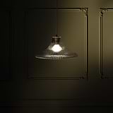 Hammersmith Large Pendant Light Fluted Glass - Bronze