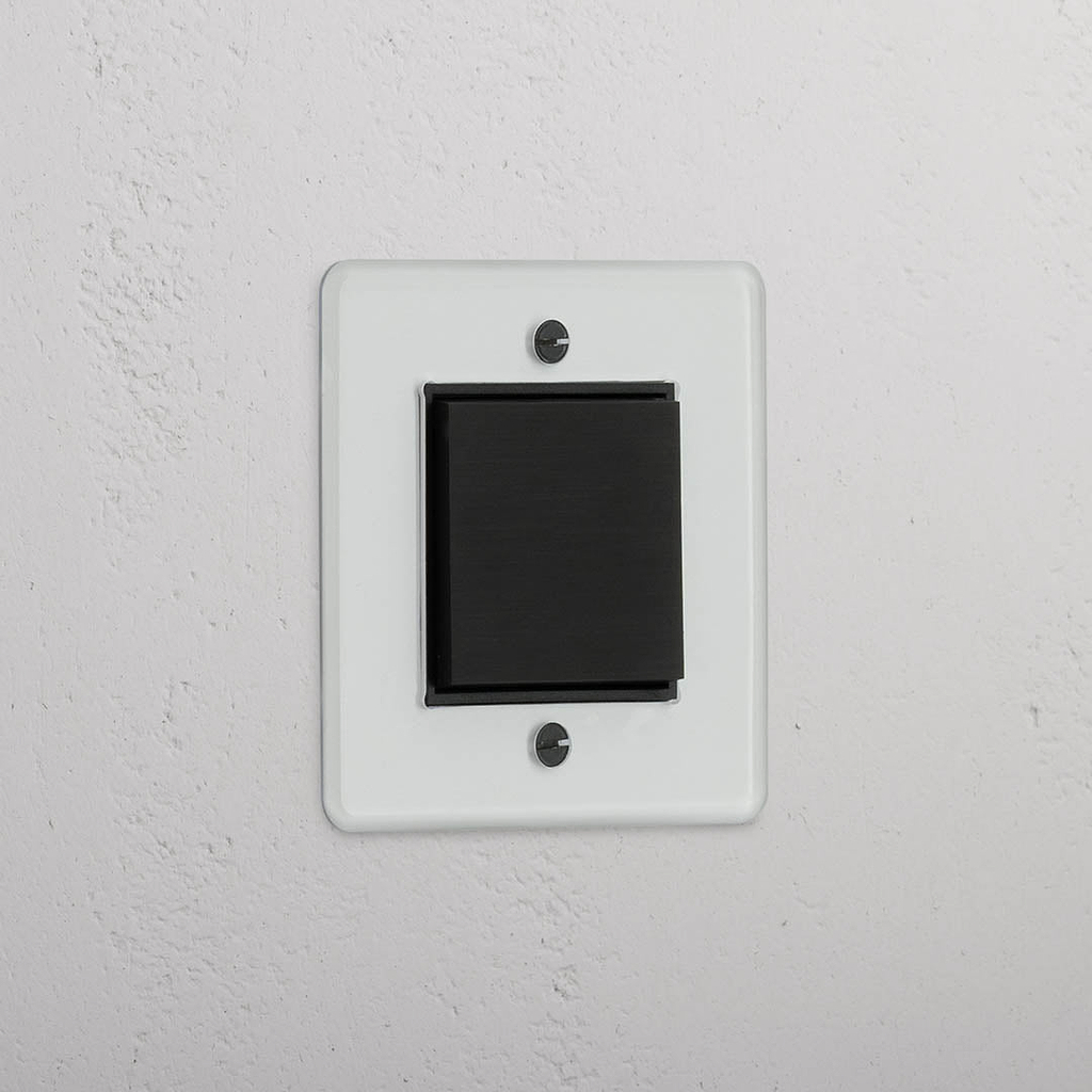 Central Single Rocker Switch in Clear Bronze Black - Efficient Light Management Solution