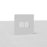 Paintable EU switch plate with two keystone slots, designed as a Single 2x Keystone Switch Plate.