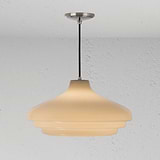 Brookfield Large Pendant Light Opal Glass - Polished Nickel