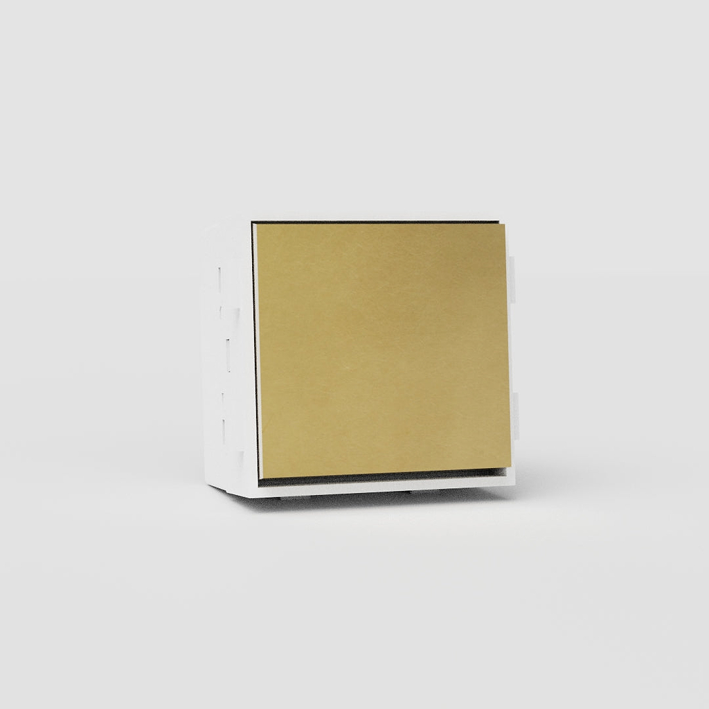 Central Retractive Rocker Switch EU in Antique Brass White - Efficient Light Management Accessory