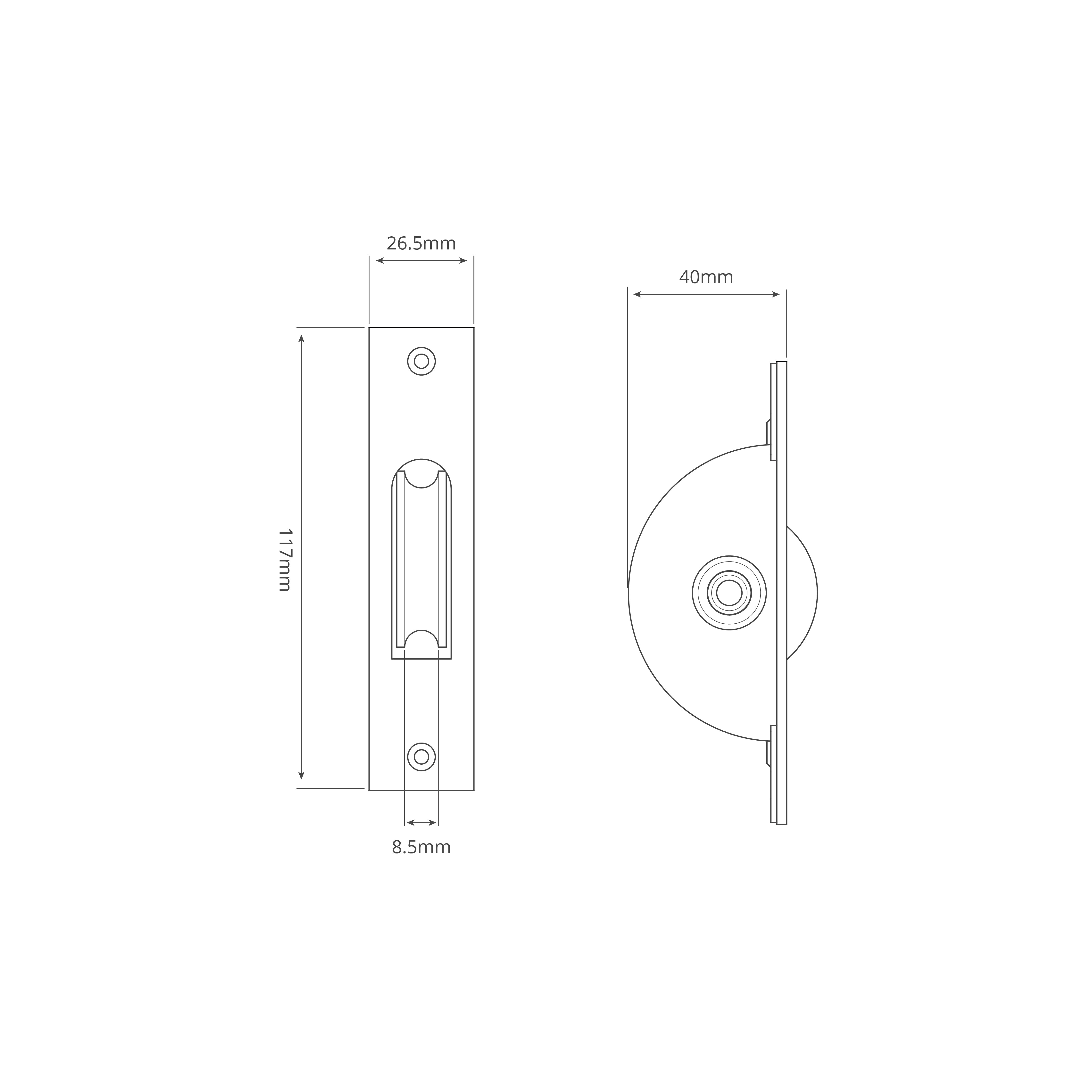 Belmont Single Sash Window Pulley – Antique Brass